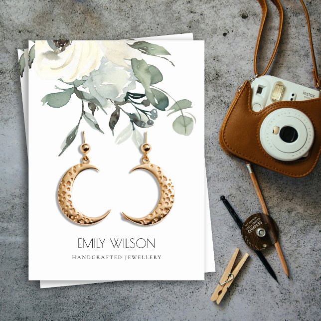 VISNING FÖR VITLÖSNING AV VÄTSKT BLOMMIGT VISITKORT (Skapare uppladdad)