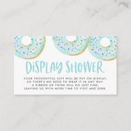 Visning för Watercolor Blue Sprinkle Donuts Tilläggskort