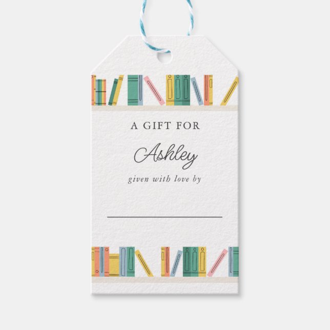 Visning i Bok Theme Storybook Baby Shower Presentetikett (Framsidan)