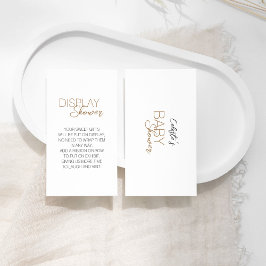 Visning i Modern Minimalist White Baby Shower Tilläggskort