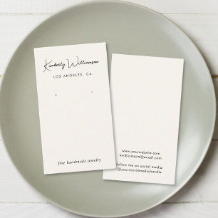 Visning-kort för chic Script-läsning av Cream- Visitkort