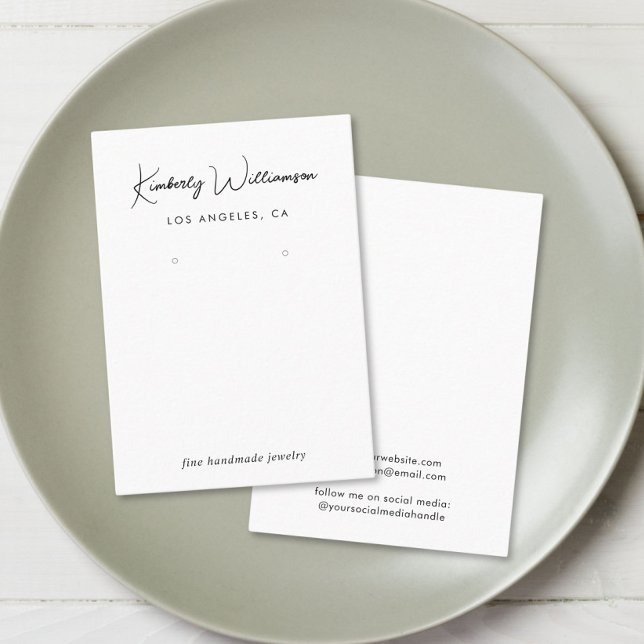 Visning-kort för chic Script-läsning Visitkort (Empower your name in our signature script as your logo and brand identity)