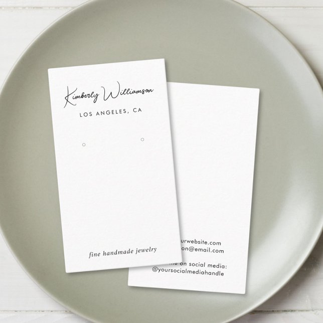 Visning-kort för chic Script-läsning Visitkort (Empower your name in our signature script as your logo and brand identity)