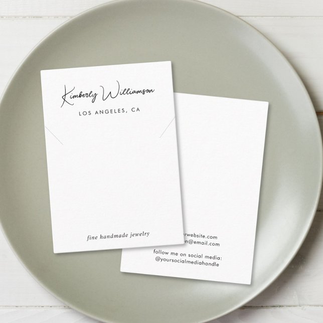 Visning-kort för chic-skript visitkort (Empower your name in our signature script as your logo and brand identity)