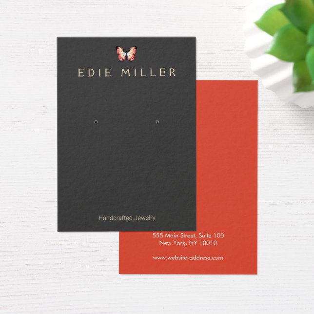 Visning-kort för elegant Butterfly-avläsning Visitkort (Skivbord)