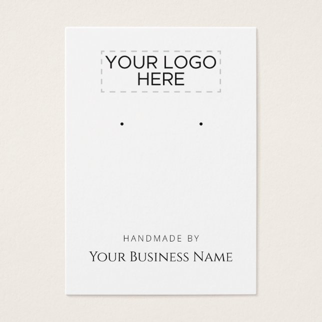 visning-kort för "handgjord av" Logotyp Visitkort (Framsidan)