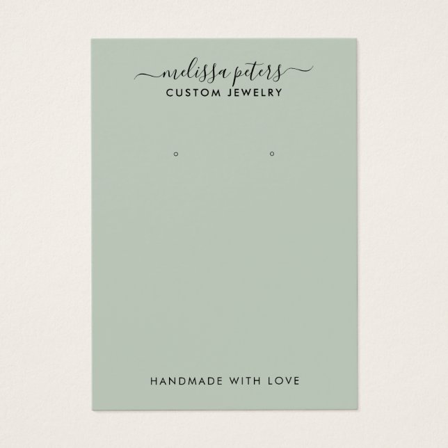 Visning-kort för judavläsning av modern Grönt-skri Visitkort (Framsidan)