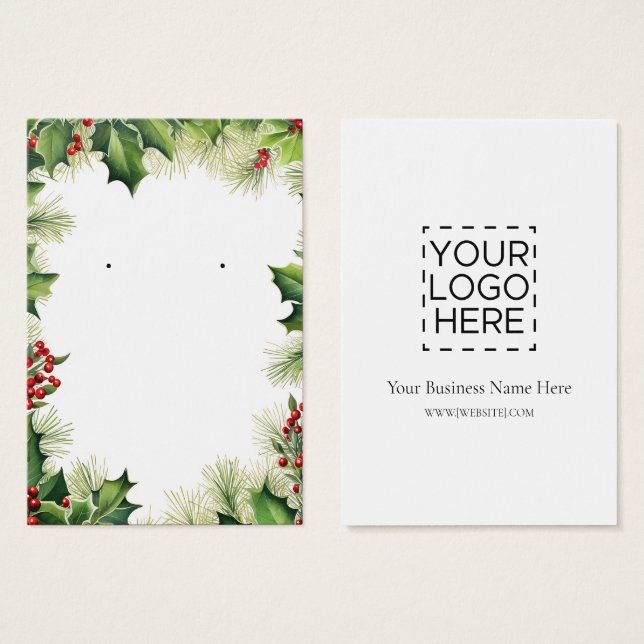 Visning-kort för julstämning visitkort (Framsida & baksida)