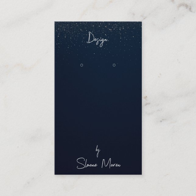 Visning-kort för juveleraravläsning i midnatt visitkort (Framsida)