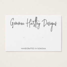 Visning-kort för manuell skripttypografi visitkort