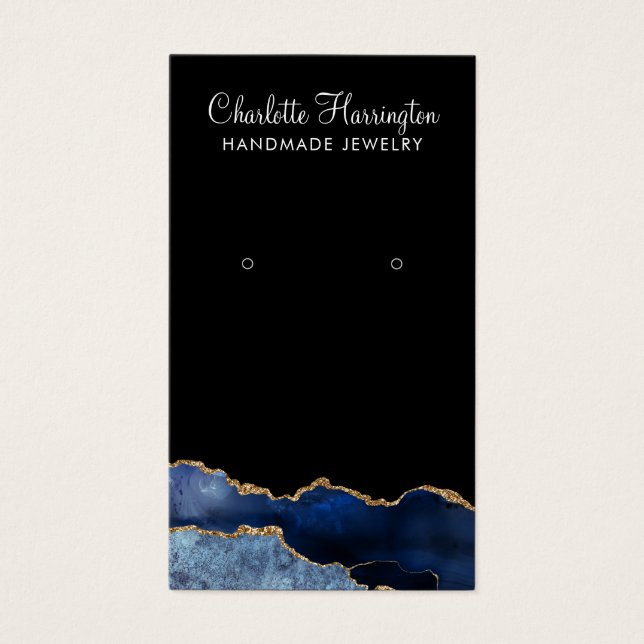 Visning-kort för marktning i marktning i Guld Glit Visitkort (Framsidan)