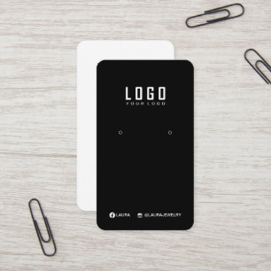 Visning logotyp  Card Social Media Black White Visitkort