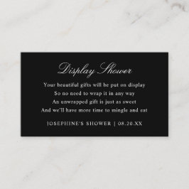 Visning Shower Anpassningsbar Färg Black and White Tilläggskort
