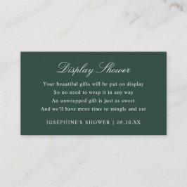 Visning Shower Anpassningsbar Färg Mörk grönt Tilläggskort