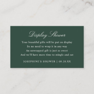 Visning Shower Anpassningsbar Färg Mörk grönt Tilläggskort
