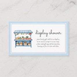 Visning Shower Blue Farmers Market Baby Shower Tilläggskort