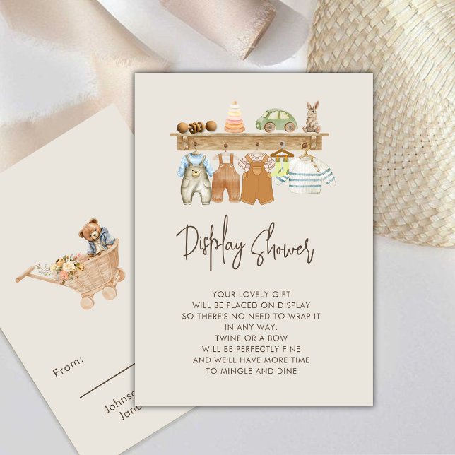 Visning Shower Boho Nursery Gift Märkre-hölje Inbjudningar (Display Shower Boho Nursery Gift Tag Enclosure Invitation)