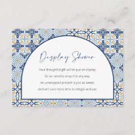 Visning Shower, Capri Baby Shower, italiensk tema Tilläggskort