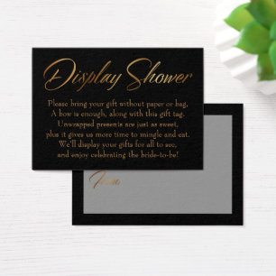 Visning Shower Elegant Guld & Black Gift Märkre Ca Visitkort
