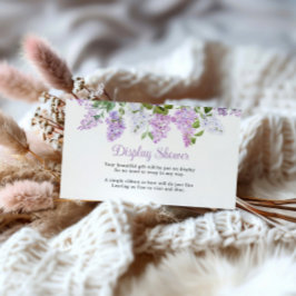 Visning Shower för Rustic Lilac Flowers Tilläggskort
