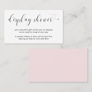 Visning Shower Girl Heart Rosa Simple Baby Shower Tilläggskort