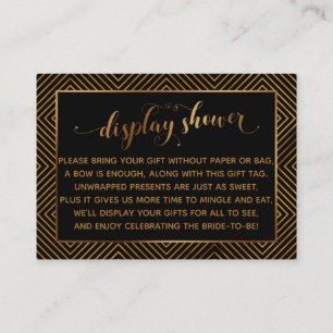 Visning Shower Hearts Guld Script Gift-Märkre, sva Tilläggskort