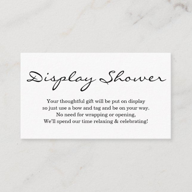 Visning Shower Infoga för inbjudan - enkel (Framsida)