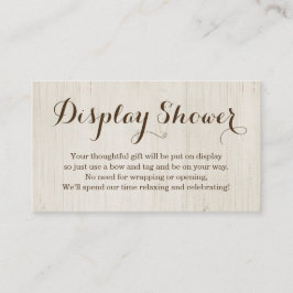 Visning Shower Infoga för inbjudan - Rustic