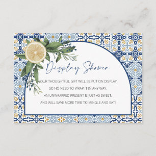 Visning Shower, oförpackat citrus Italienskt tema Tilläggskort