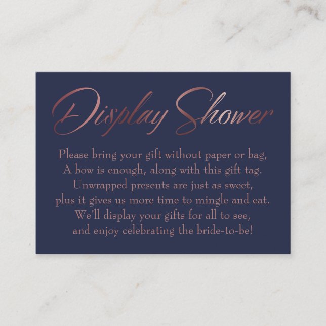 Visning Shower Ro Guld på marint insättningskort f Tilläggskort (Framsida)