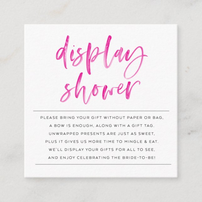 VISNING SHOWER - ROSA INFOGA TILLÄGGSKORT (Framsida)