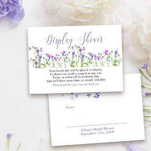 Visning Shower Söt Lila Wildblomma Gift Märkre Tilläggskort