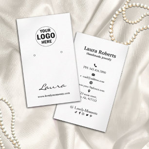 visning Social-kort för logotyp Black White Visitkort