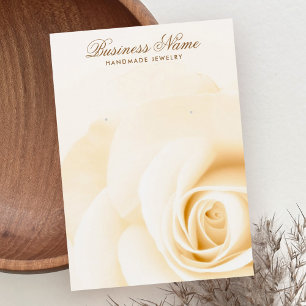 Visningar för att skapa Cream färgad ro elegant Visitkort
