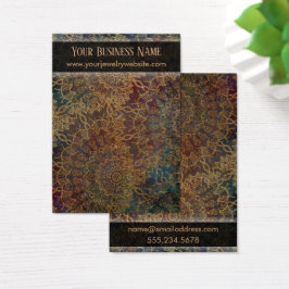 Visningar för Grunge Guld Mandala Earring Holder Visitkort