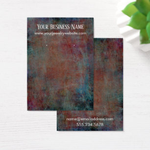 Visningar för Red Blue Grunge Earring Holder Visitkort