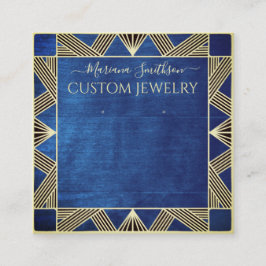 Visningar för stora avläsningar av marinblå konsth fyrkantigt visitkort