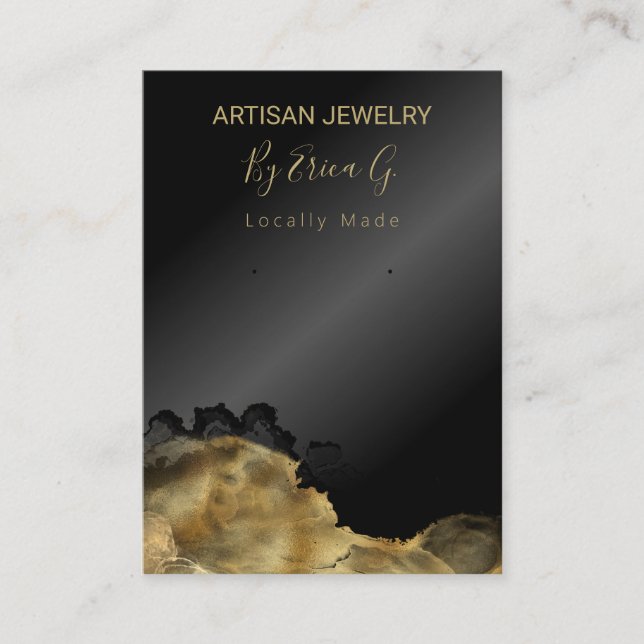 Visningar för svart och Guld Visitkort (Framsida)