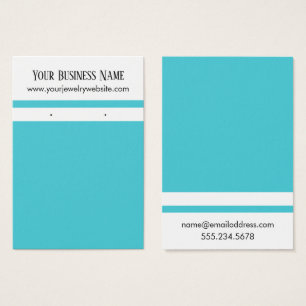 Visningar för Turquise Stripee Earring Holder Visitkort