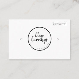 Visningar till Clay Earring Holder Visitkort