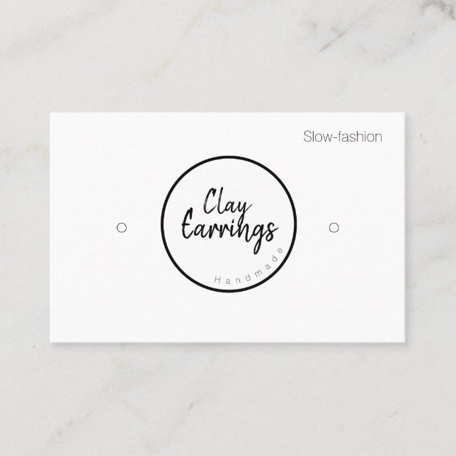 Visningar till Clay Earring Holder Visitkort (Framsida)