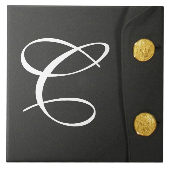 VISNINGEN ARMY Class A Uniform Dress Monogram Kakelplatta (Framsidan)