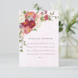 Visningen Babykläder för ljusröd Rosa, vit blommor Tilläggskort