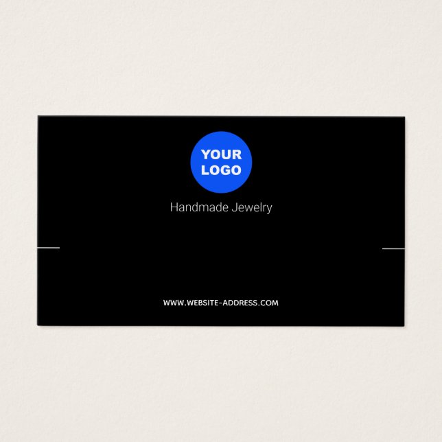 Visningen Black Add Logotyp Necklace Bracelet Visitkort (Framsidan)