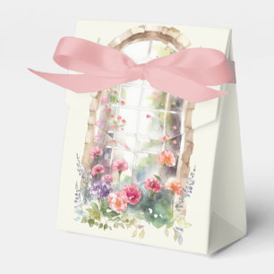 Visningen Blommigt för bågfönster Presentaskar
