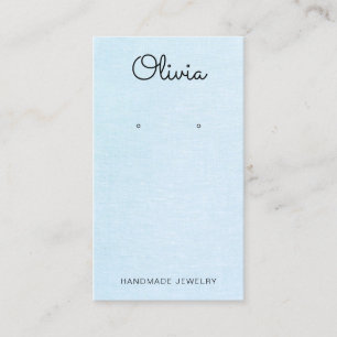 Visningen Cute Pastel Blue Script-avläsning Visitkort