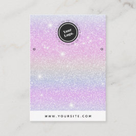 Visningen Cute & Sparkly Unicorn Glitter Earrings Visitkort