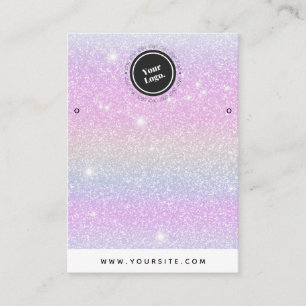 Visningen Cute & Sparkly Unicorn Glitter Earrings Visitkort