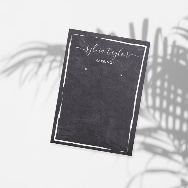 visningen Earring ram Earring för enkel kalkboard  Visitkort (Skapare uppladdad)