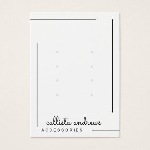 Visningen Enkel  för svartvit Gräns-skript Visitkort